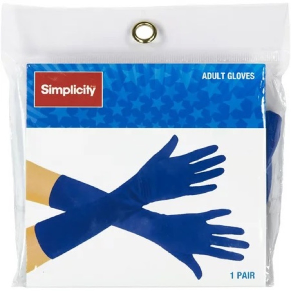 (Pack of 3) Simplicity Satin Super Hero Gloves-Royal Blue